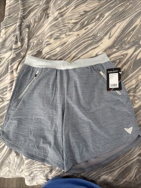 Korsa Light Blue Women’s Athletic Shorts with Elastic Waistband